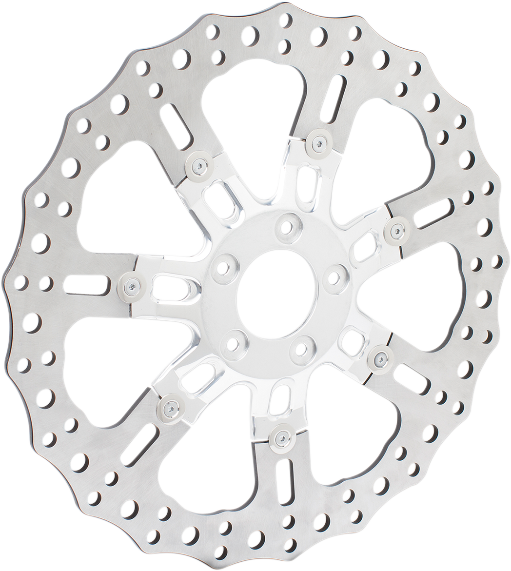 Arlen Ness 7-Valve Two-Piece Floating Front Rotor 14" Chrome 33-10302-203