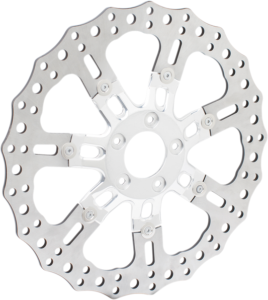 Arlen Ness 7-Valve Two-Piece Floating Front Rotor 14" Chrome 33-10302-203