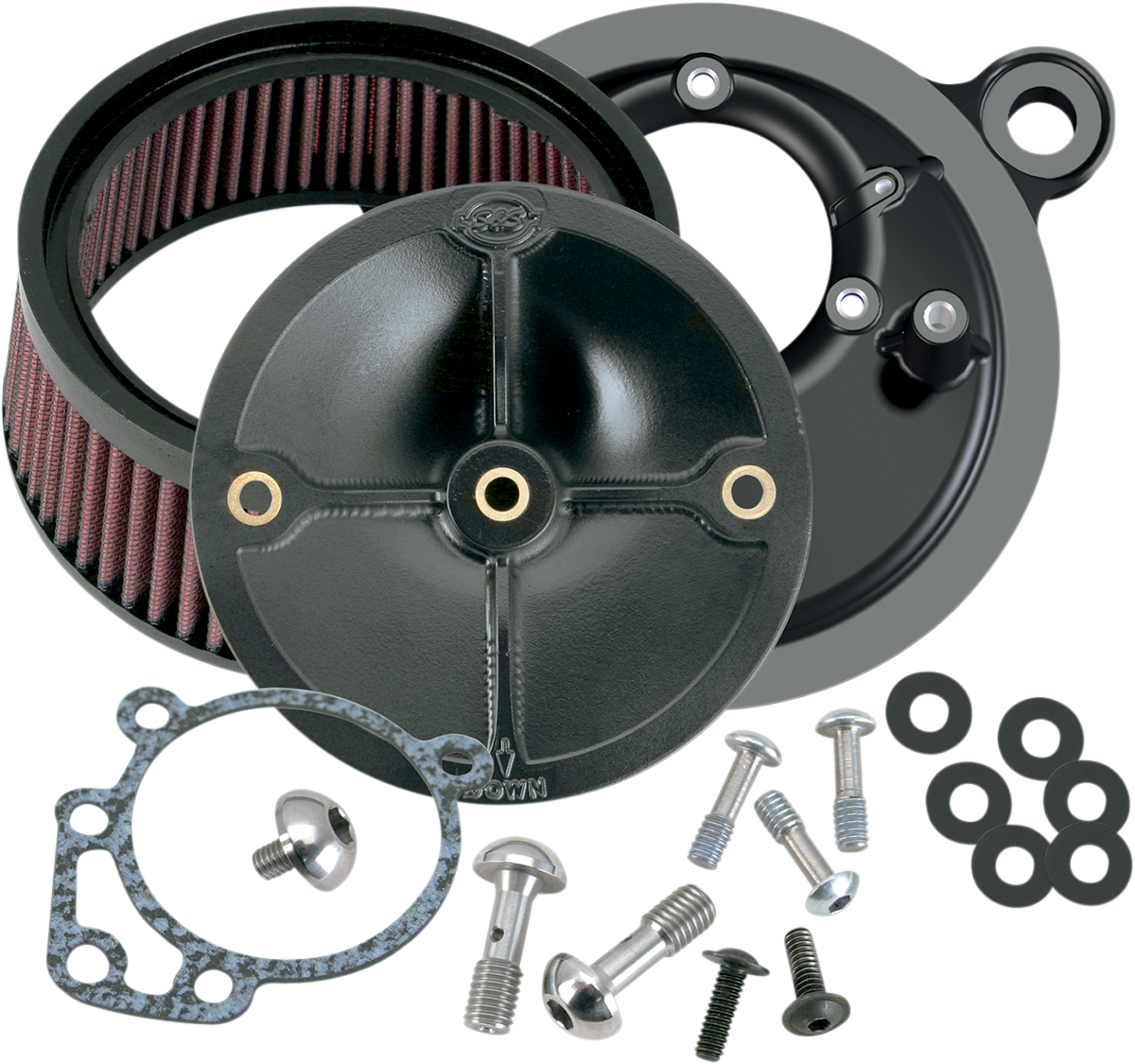 S & S Cycle Stealth Air Cleaner Kits for S&S Super E & G Carbs 170-0058