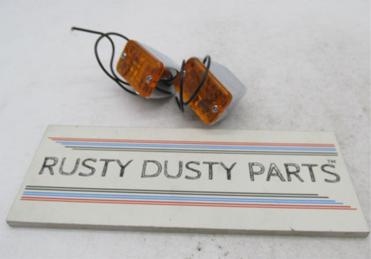 Lot of 2 Harley Davidson Mini Amber Baron Marker Turn Signal Lights