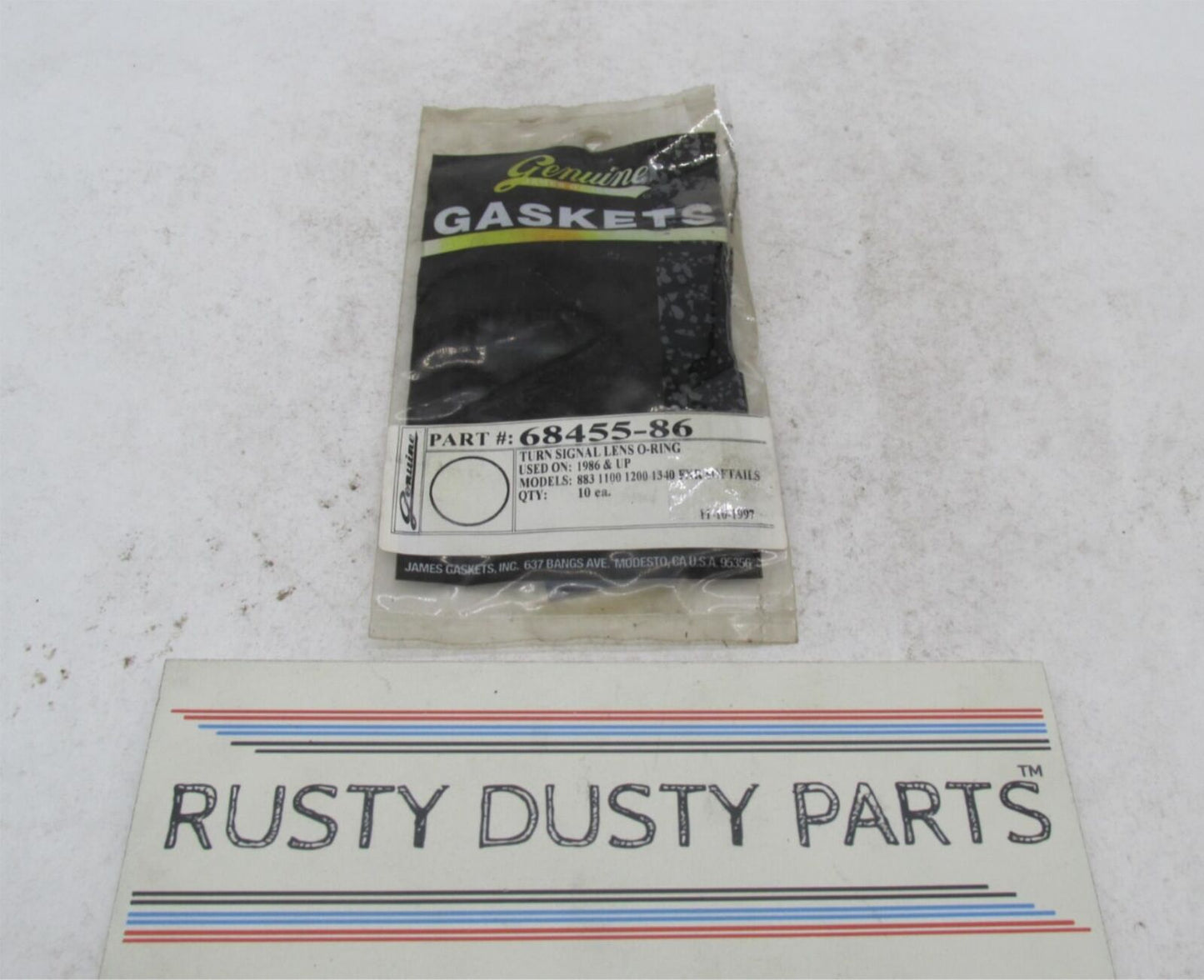 Lot of 8 Harley Davidson James Gaskets Turn Signal Lens O-Rings 68455-86