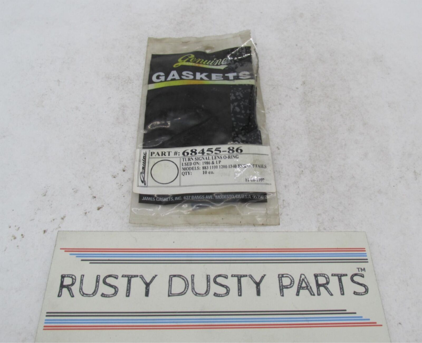 Lot of 8 Harley Davidson James Gaskets Turn Signal Lens O-Rings 68455-86