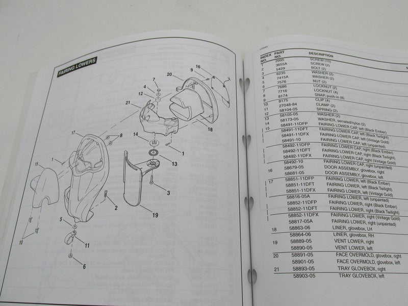 Harley-Davidson Official Factory 2011 FLTRUSE Models Parts Catalog Boo