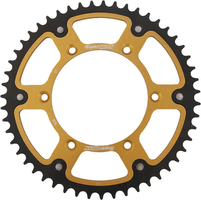 Supersprox Rear Stealth Sprocket 51T Gold RST-808-51-GLD