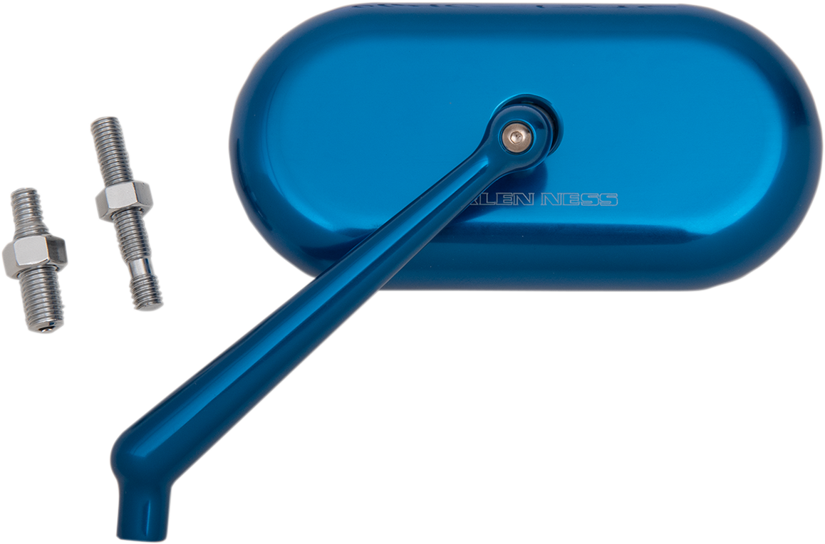 Arlen Ness Oval Mirror Blue Left 13-174
