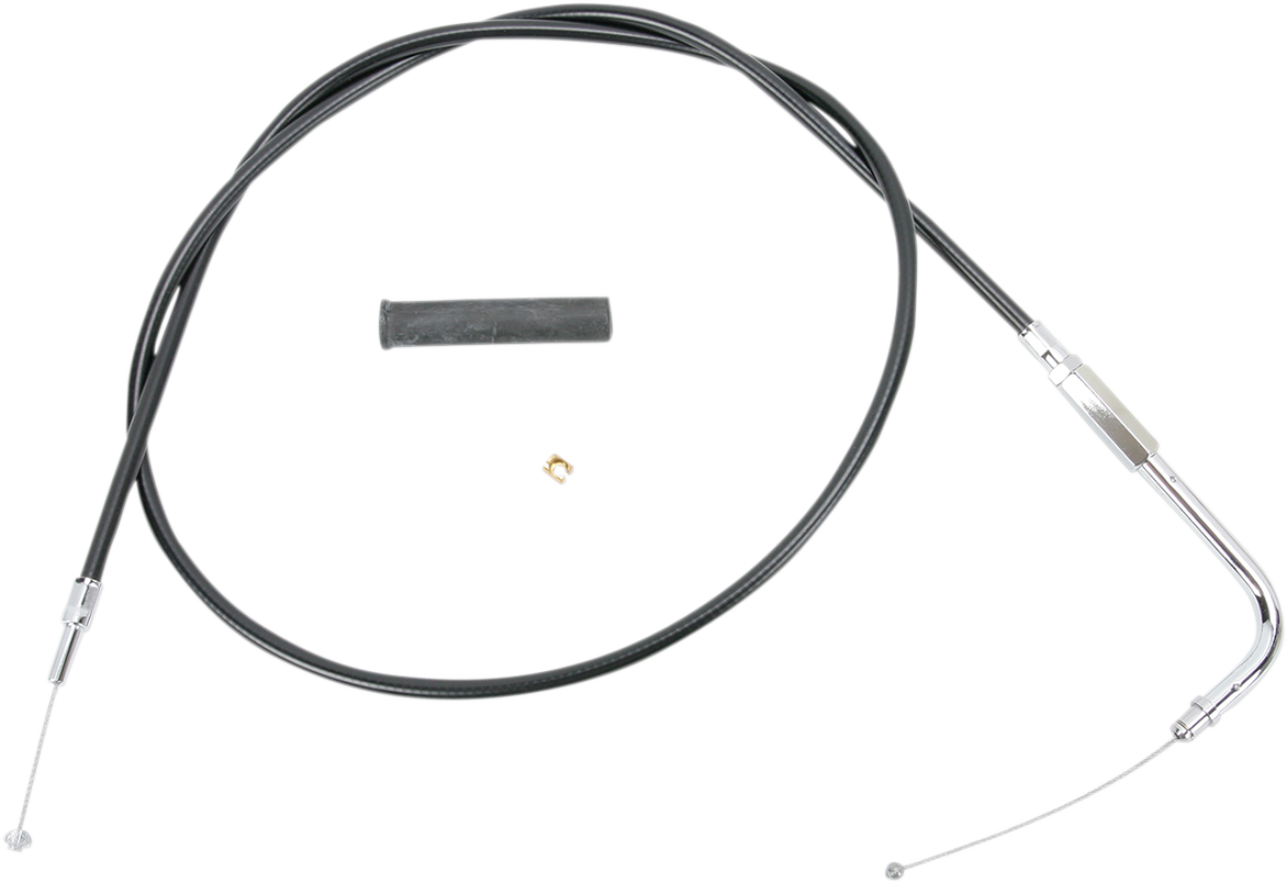 Drag Specialties Alternative Length Black Vinyl Throttle Cable 47 1/2in.