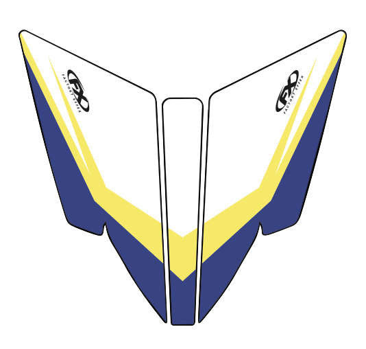 Factory Effex Front Fender Graphic Kit Yellow 19-30630