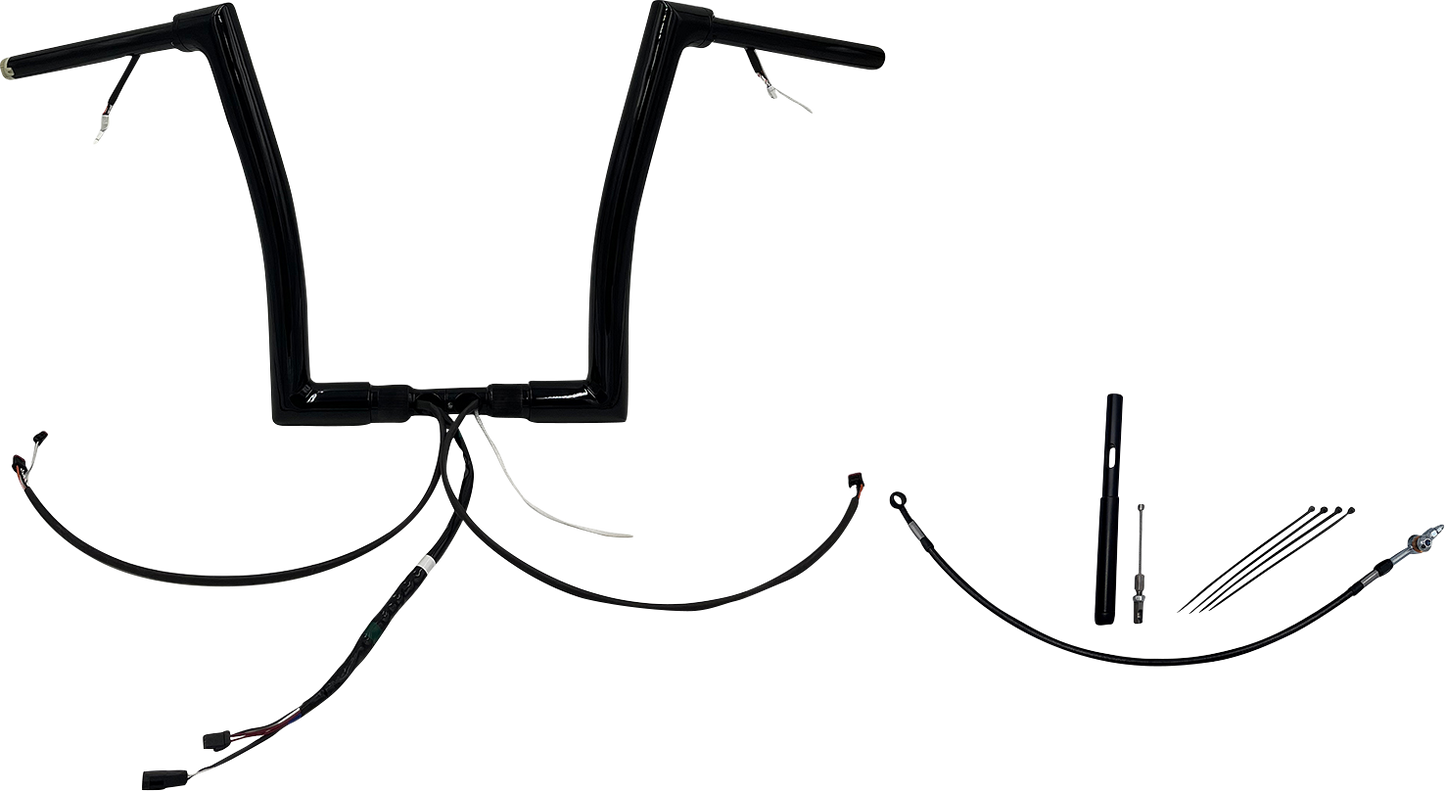 Fat Baggers, Inc. Plug & Play EZ Install 1-1/2" Flat Top Handlebar Kit 612914-B