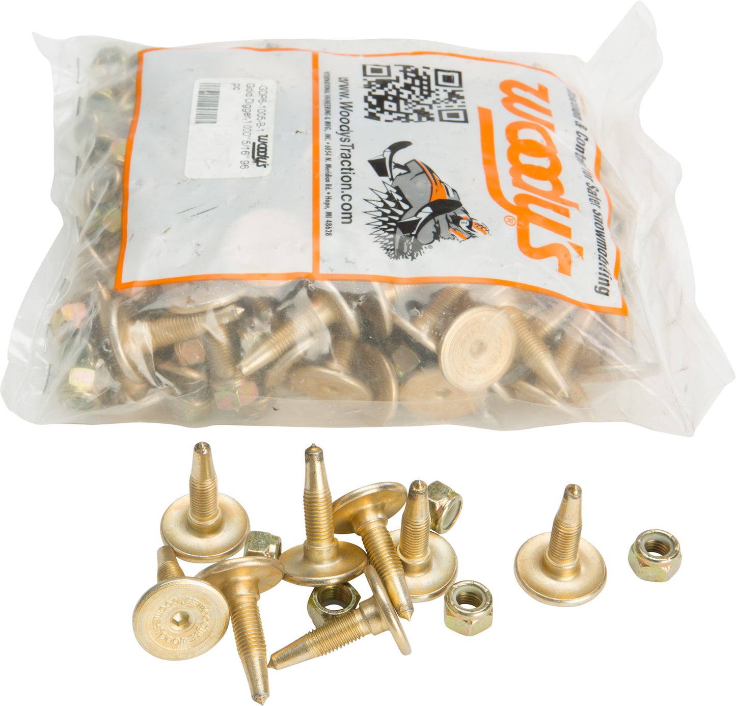 Woody's Gold Digger 60 deg. Traction Master Carbide Studs GDP6-1005-B