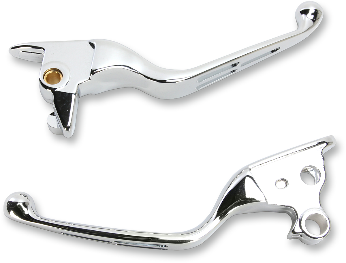 Drag Specialties Slotted Wide Blade Lever Sets Chrome 0610-1684