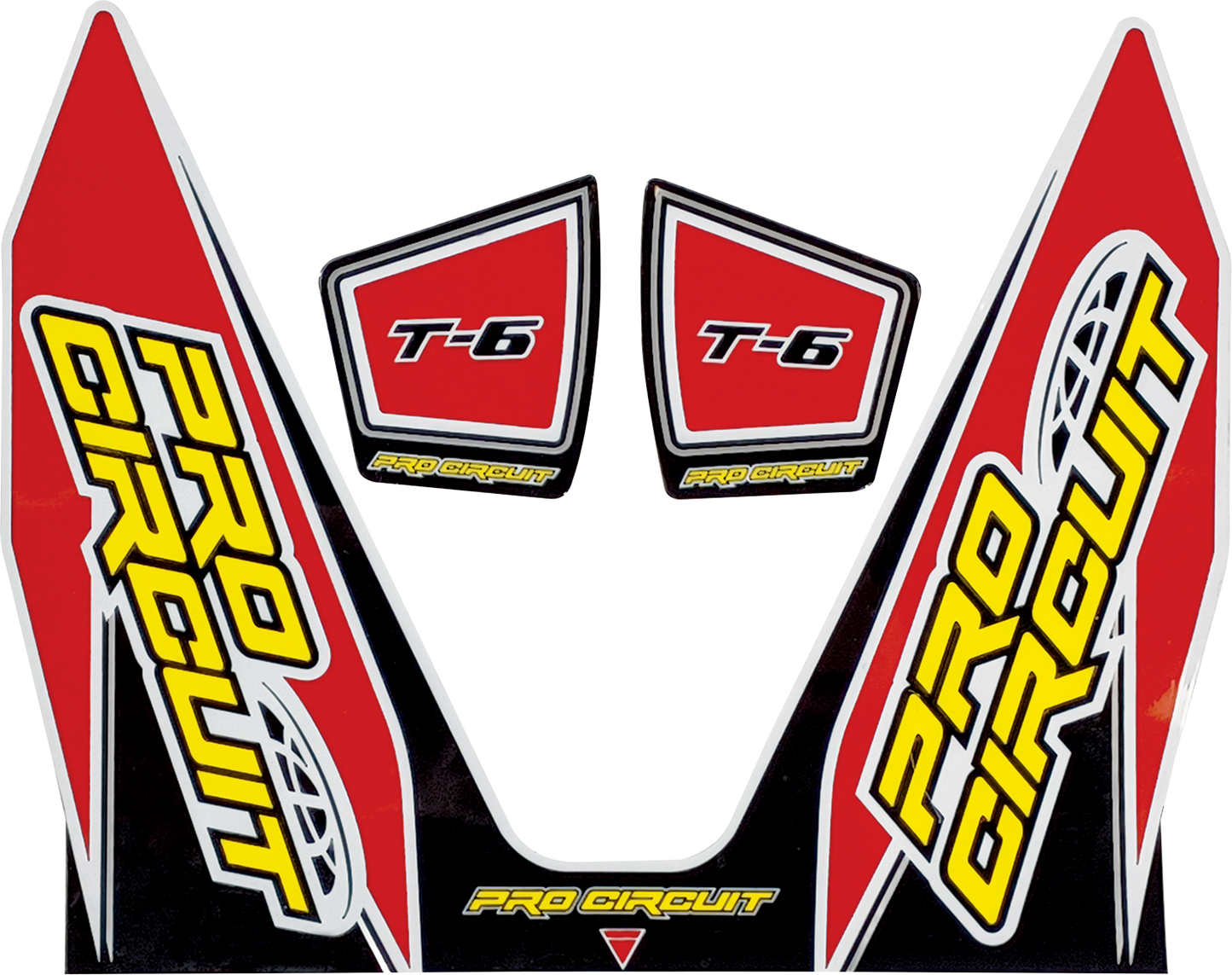 Pro Circuit T-6 Exhaust Decals Red DC22T6-RED