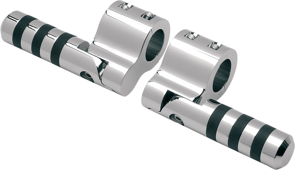 Lindby Chrome Clamp-On Wide Band Footpegs 815