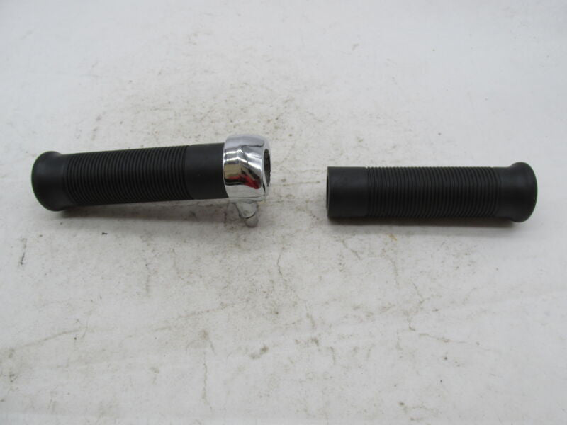 Set of Triumph Emgo NOS NEW Grips with Chrome Throttle Housing