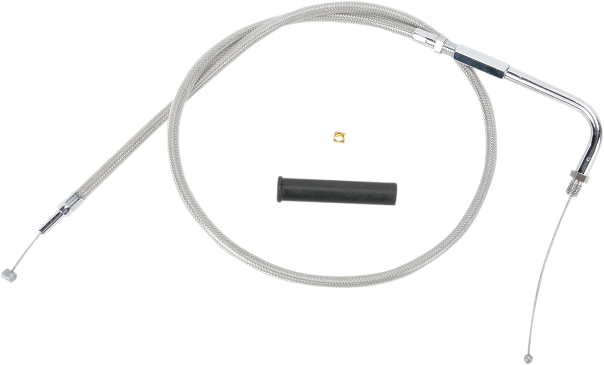 Drag Specialties Alternative Length Braided Throttle Cable 36.5in.