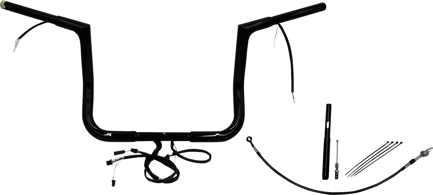 Fat Baggers, Inc. Plug & Play EZ Install 1-1/4" Flat Top Handlebar Kit 712012-B