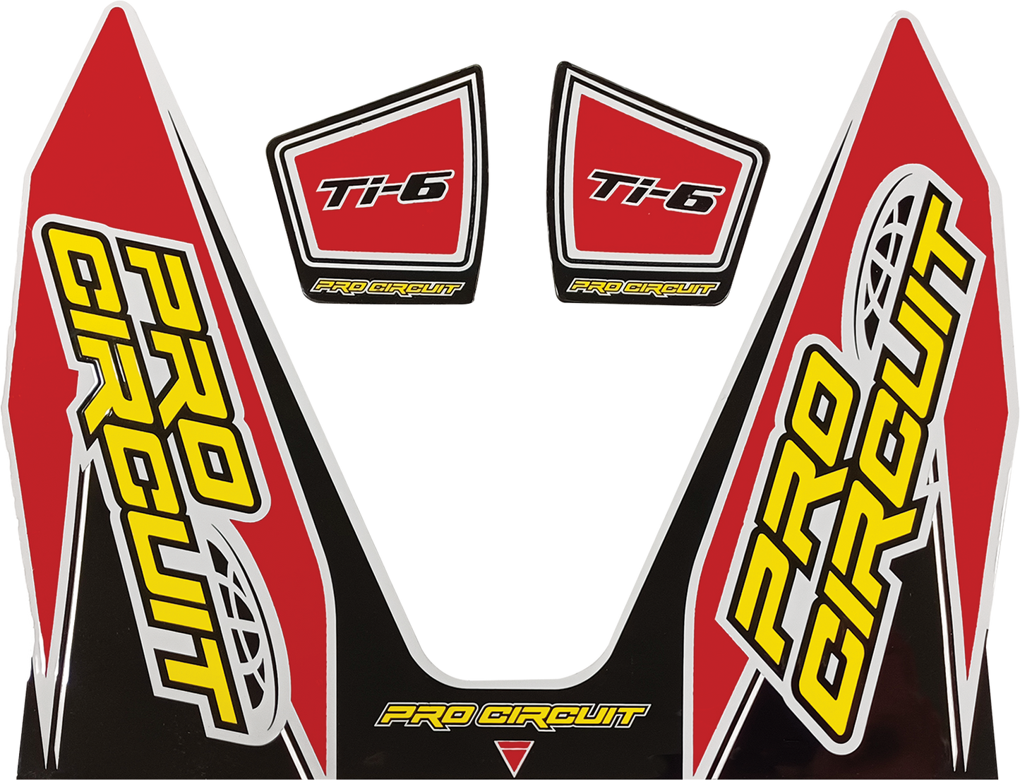 Pro Circuit Ti-6 Exhaust Decals Red DC22TI6-RED