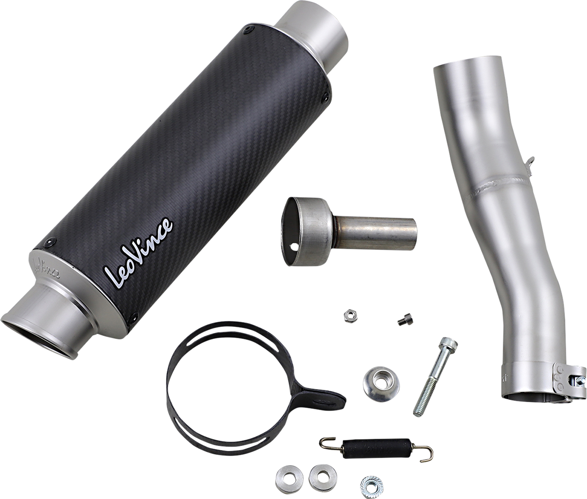 Leo Vince GP Corsa Slip-On Mufflers Stainless/Carbon 8760M