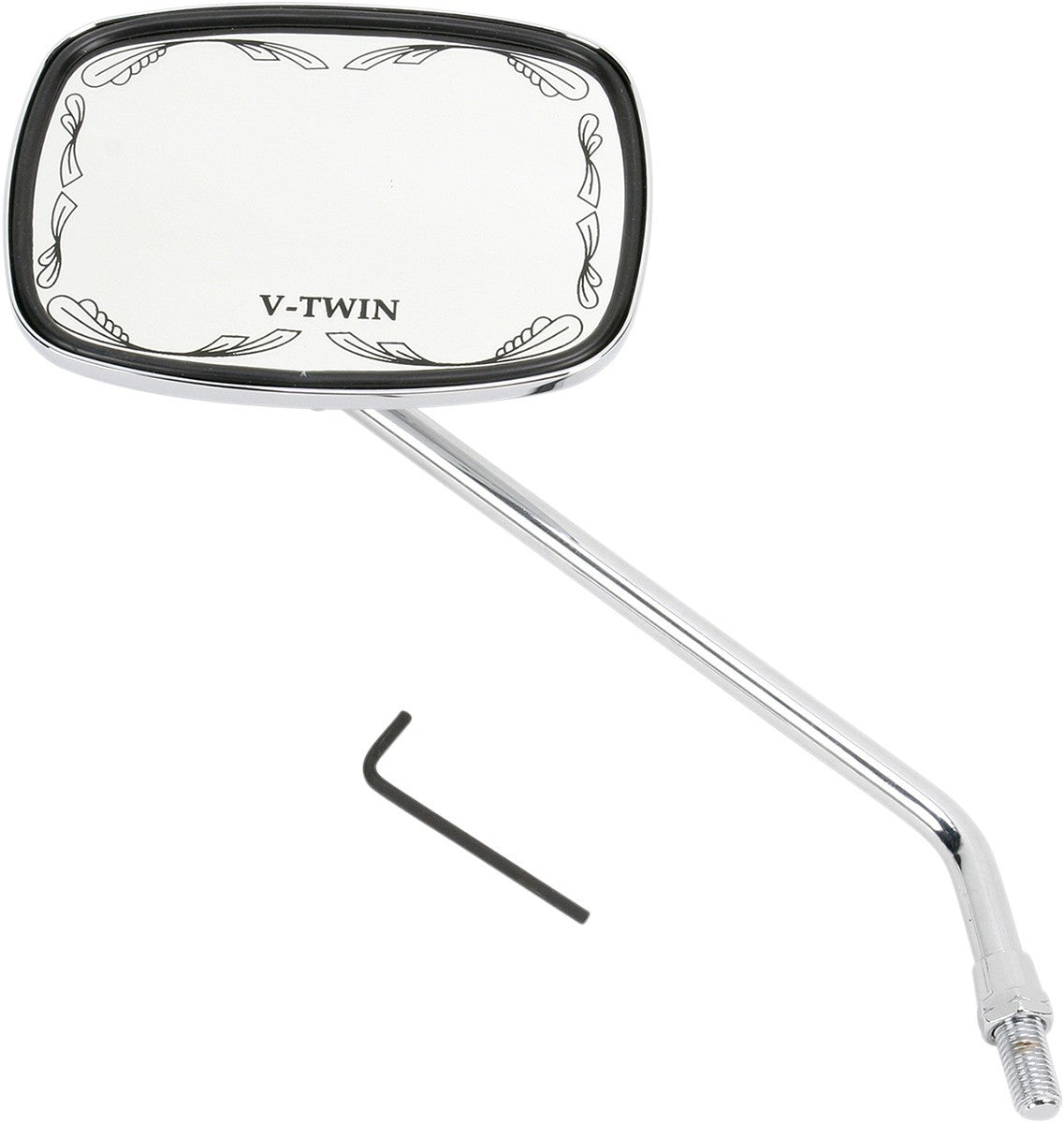 Emgo Universal Scrolled Mirror V-Twin - 10mm Thread - Right 20-21751