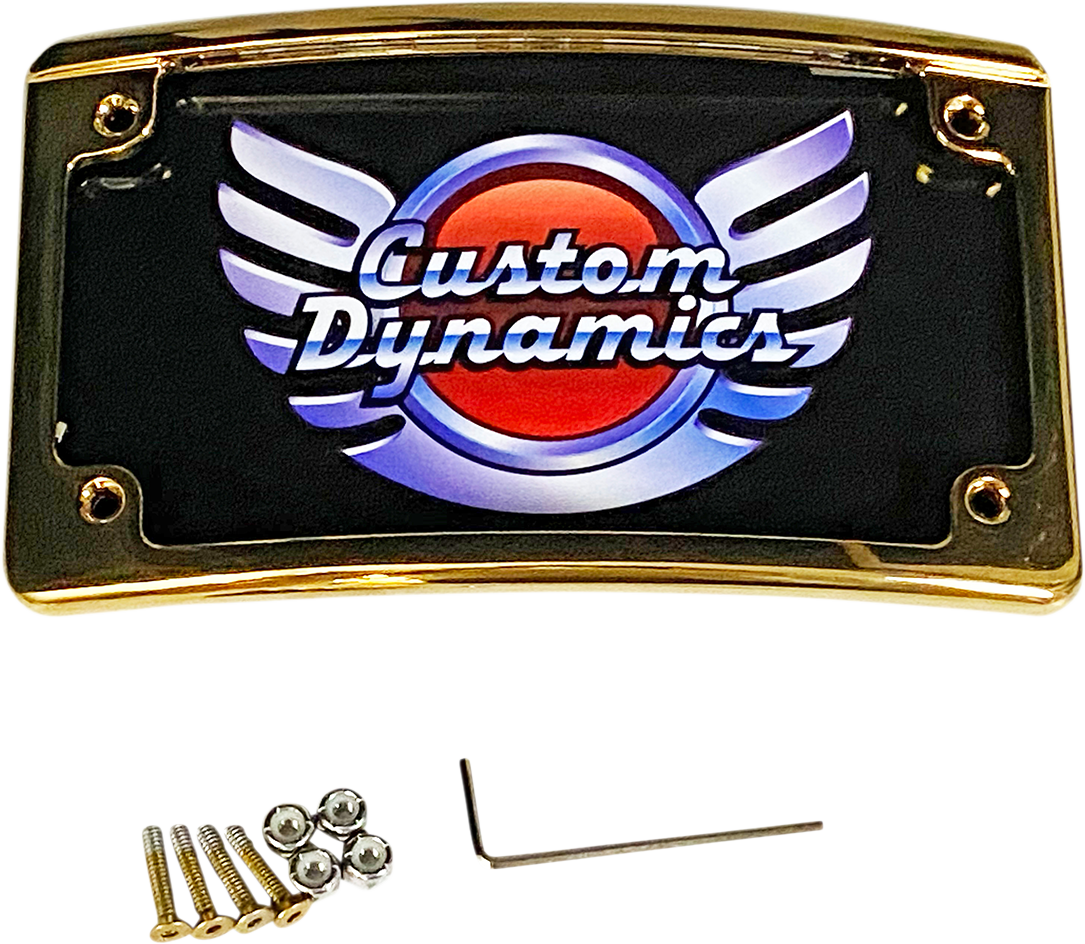 Custom Dynamics Radius LED License Plate Frame Gold LPF-RAD-G-LP