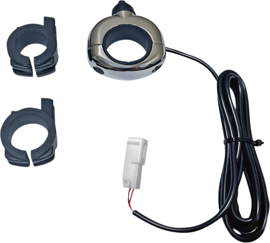 Custom Dynamics Auxiliary Handlebar Mounted On/Off Switch Chrome CD-AUX-UNV-C