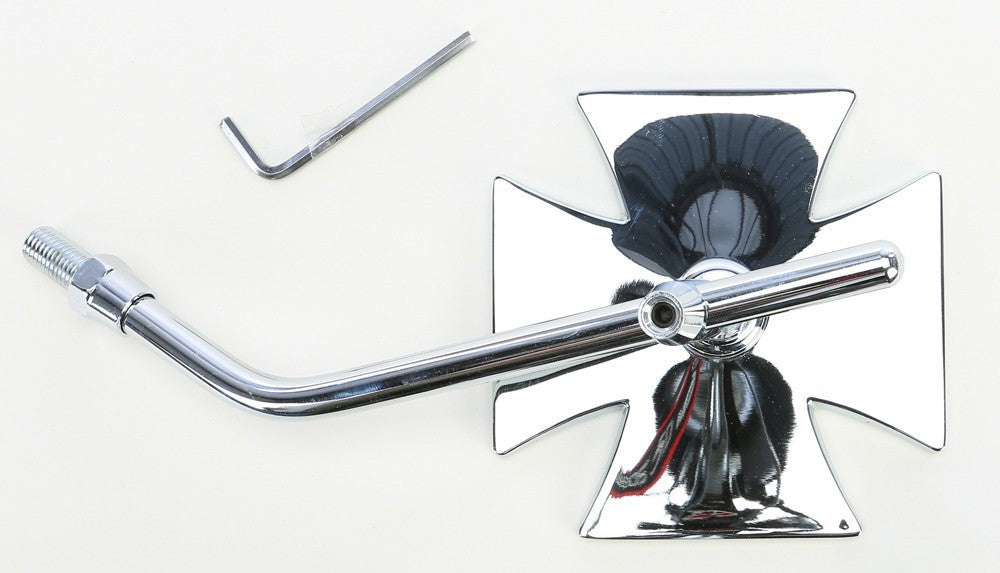 Emgo Maltese Cross Mirror 10mm Euro or Japanese Models L.H. 20-34842A