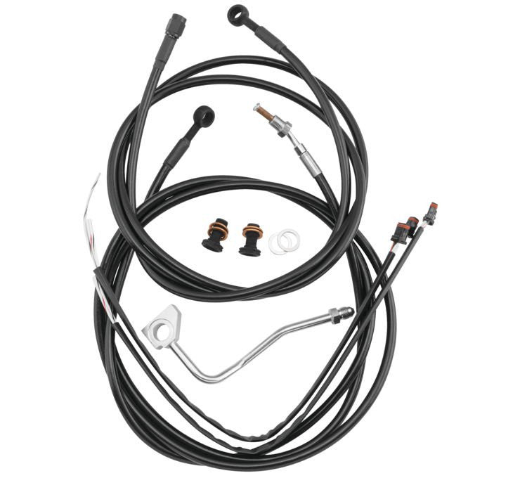 Burly Cable and Brake Line Kits 15in. Bagger Bars B30-1291
