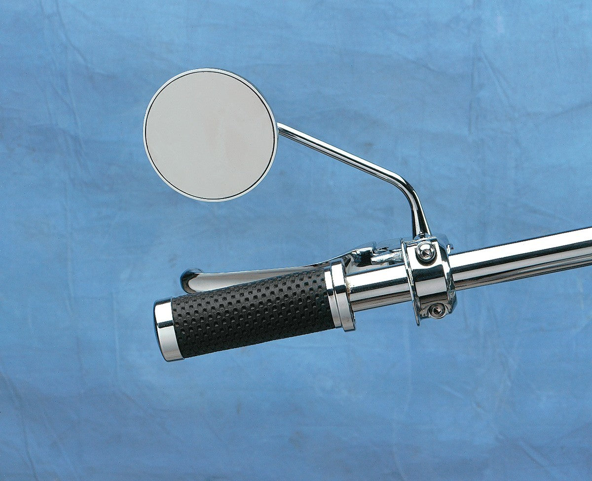 Drag Specialties Drag-Ness Round Series Mirror with Thin Stem DS-302154