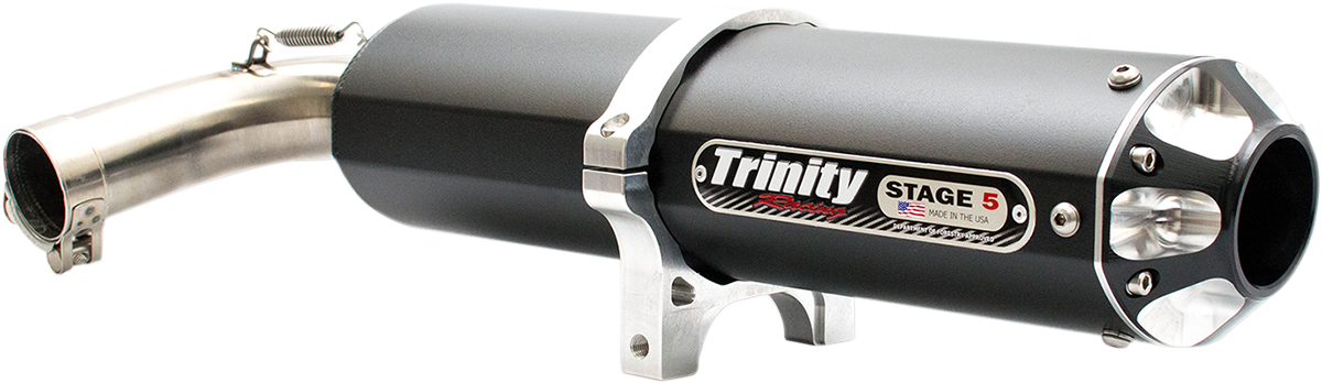 TRINITY RACING Stage 5 Slip On Mufflers Black TR-4158S-BK