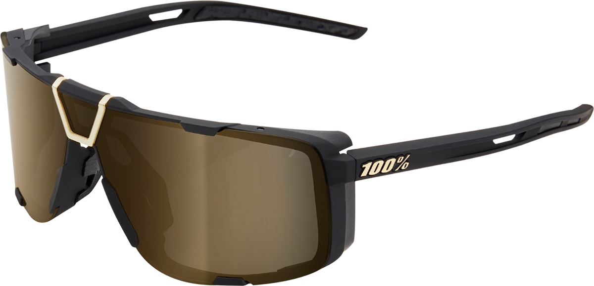 100% Eastcraft Sunglasses Soft Tact Black - Soft Gold Mirror 61045-258-01