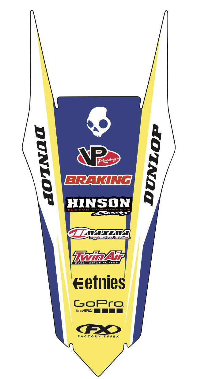 Factory Effex Rear Fender Graphic Kits Yellow 19-32630