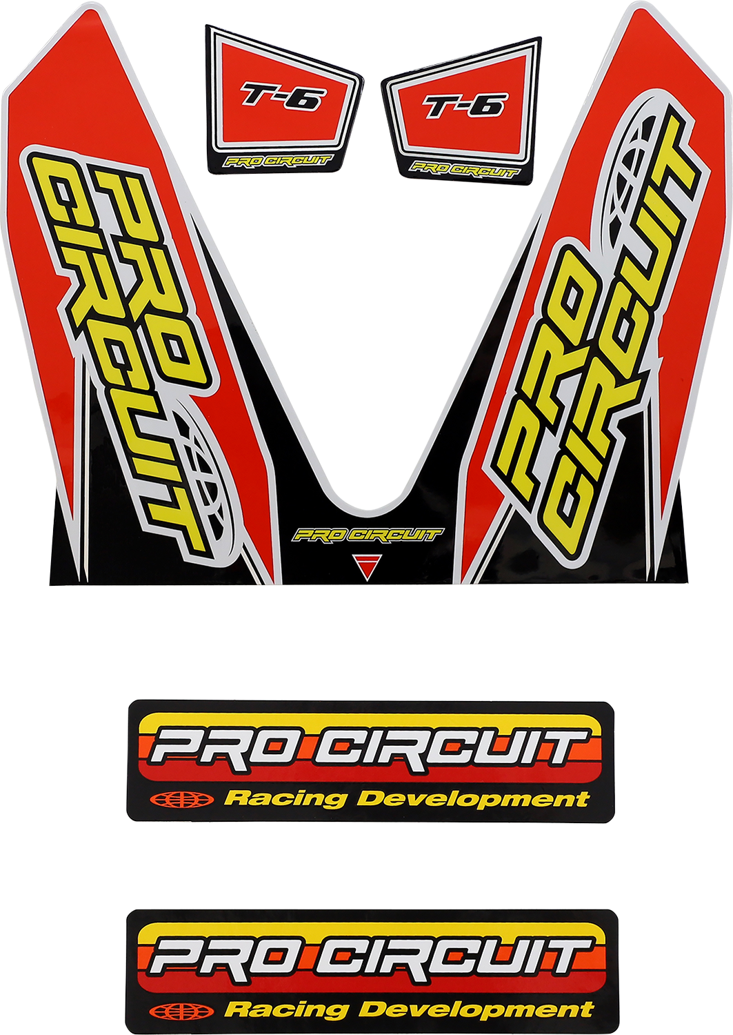 Pro Circuit T-6 Exhaust Mini Decals Red DC22MINI