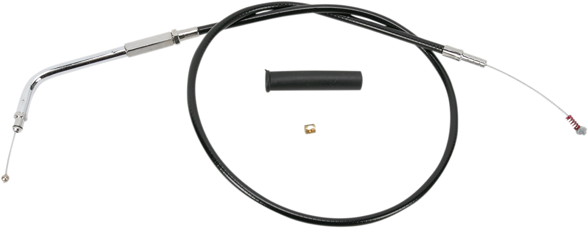 Drag Specialties Alternative Length Black Vinyl Idle Cable 42 7/8in.
