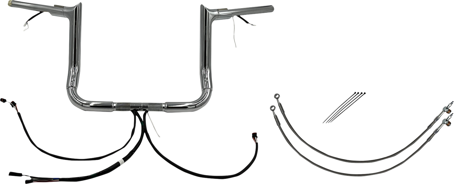Fat Baggers, Inc. Plug & Play EZ Install 1-1/2" Pointed Top Handlebar Kit 801212