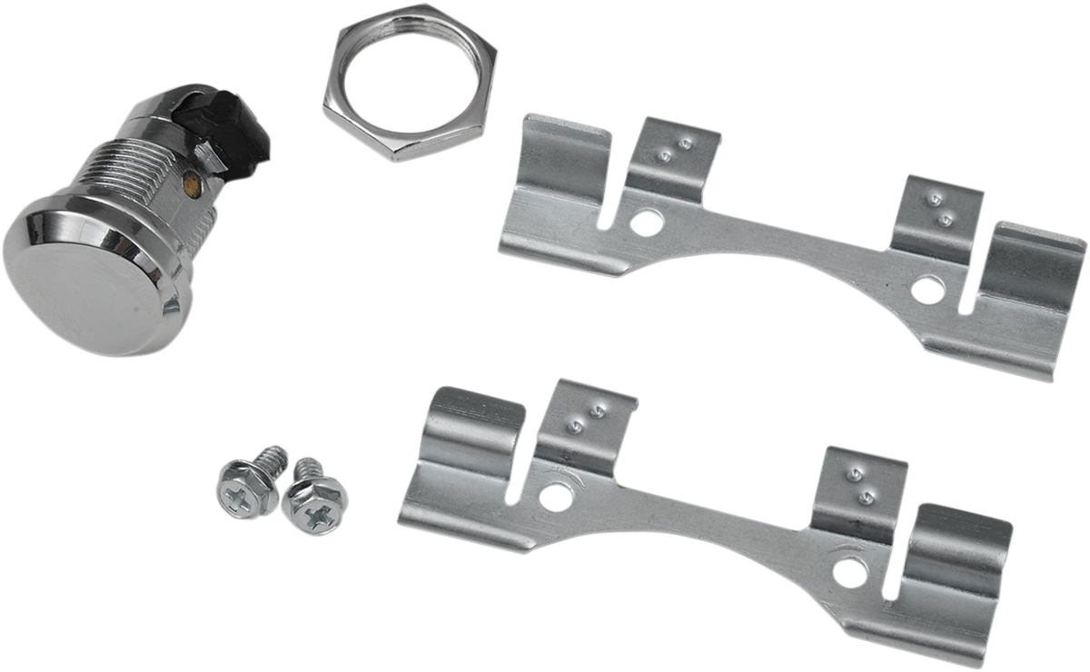 Drag Specialties Push-Button Fuel Door Latch Chrome 0703-0631