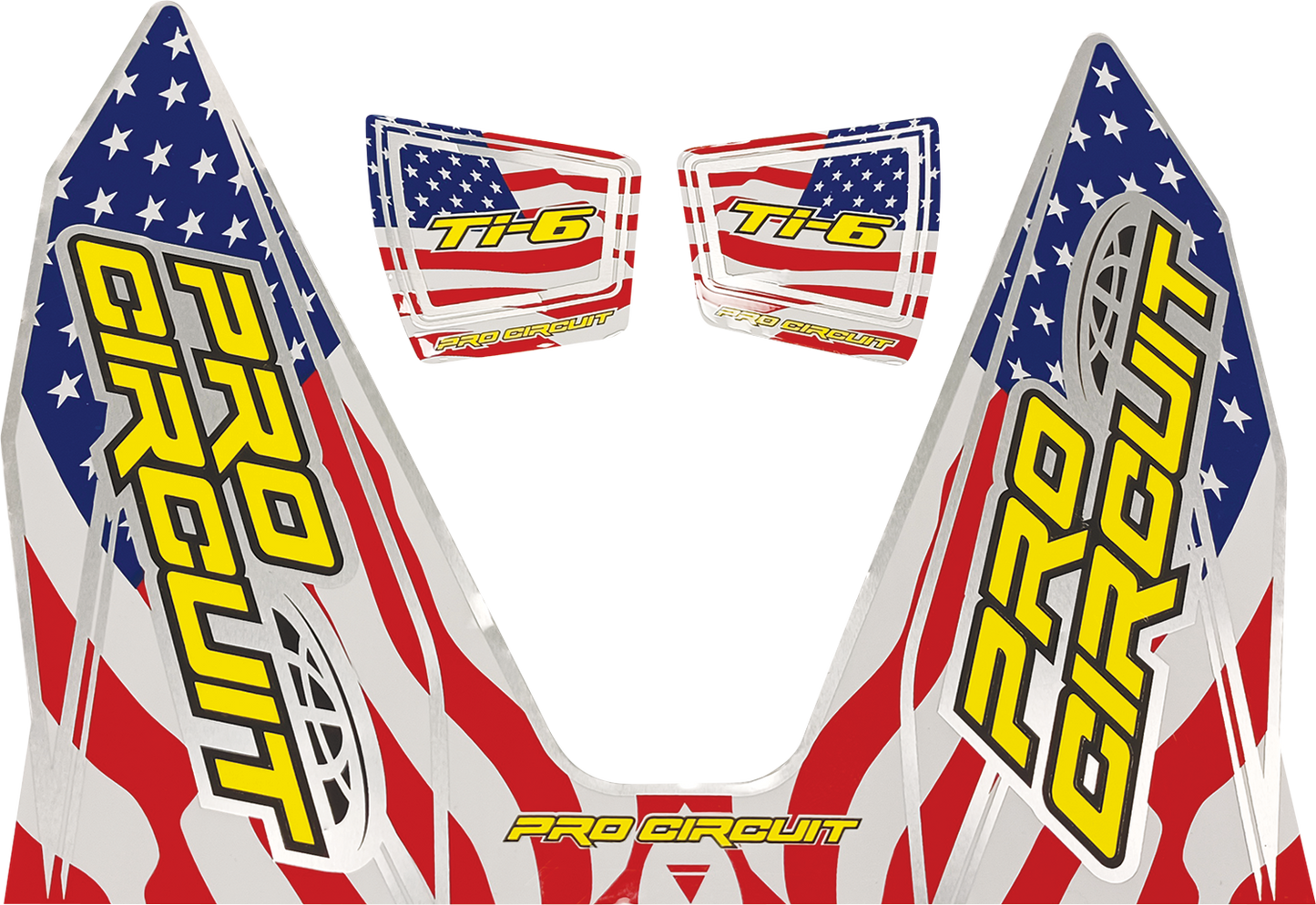 Pro Circuit Ti-6 Exhaust Decals Stars and Stripes DC22TI6-SS