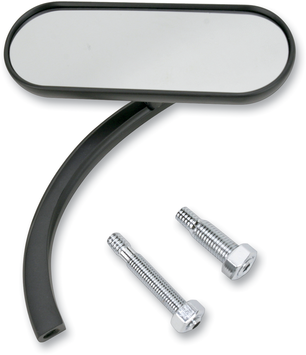 Arlen Ness Micro Mirrors Black Mini Oval, Right 13-413