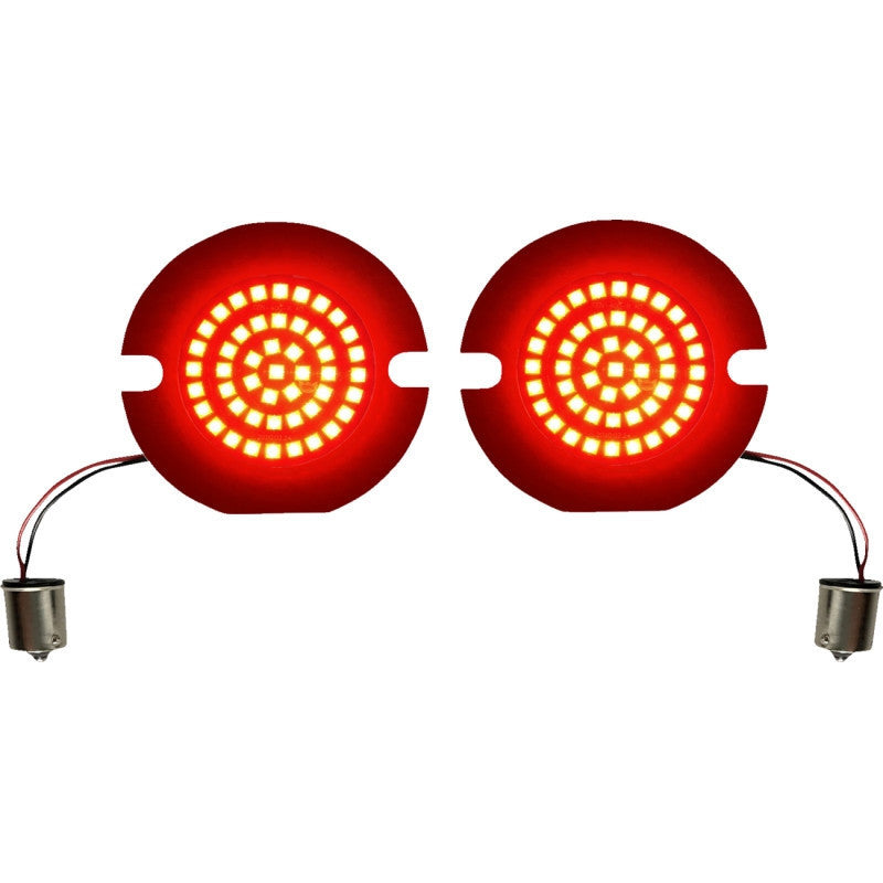 Custom Dynamics Genesis 4 Solid Red Bullet Rear Turn Signal Inserts GEN-4-R-1...