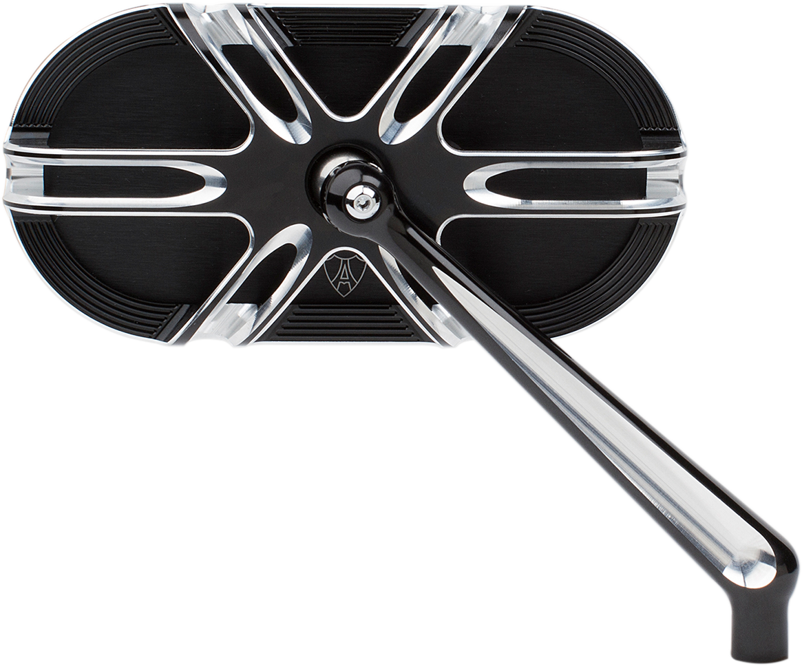 Arlen Ness Caged Series Mirrors Right Black Deep Cut 13-166