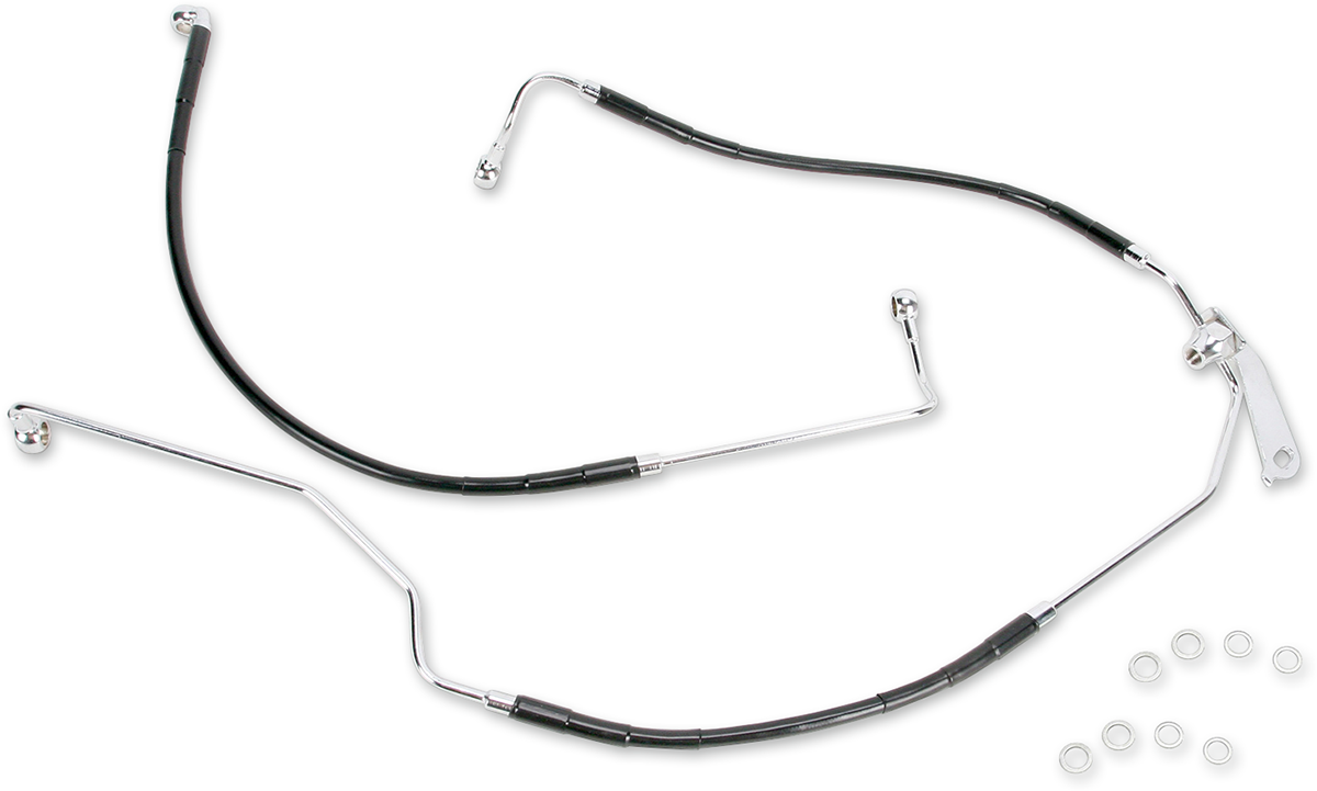 Drag Specialties Standard Length Rear Stainless Steel Brake Line Kit 1741-2943