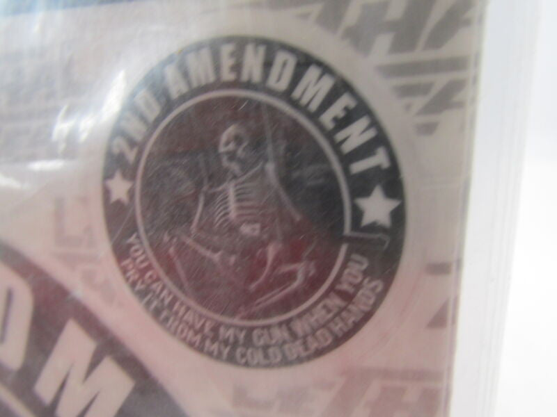 Lot of 3 Lethal Threat Motorcycle 2nd Amendment Skeleton Decals LT88608