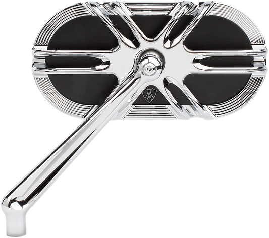 Arlen Ness Caged Series Mirrors Left Chrome Deep Cut 13-165