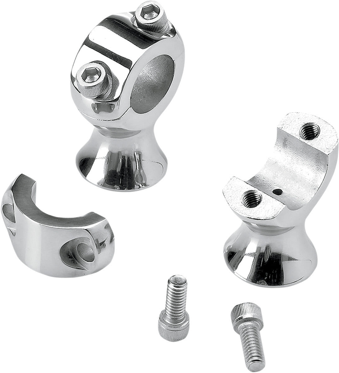 BILTWELL 1-3/4in. Slimline Risers Raw Polished SR-125-SS-PS