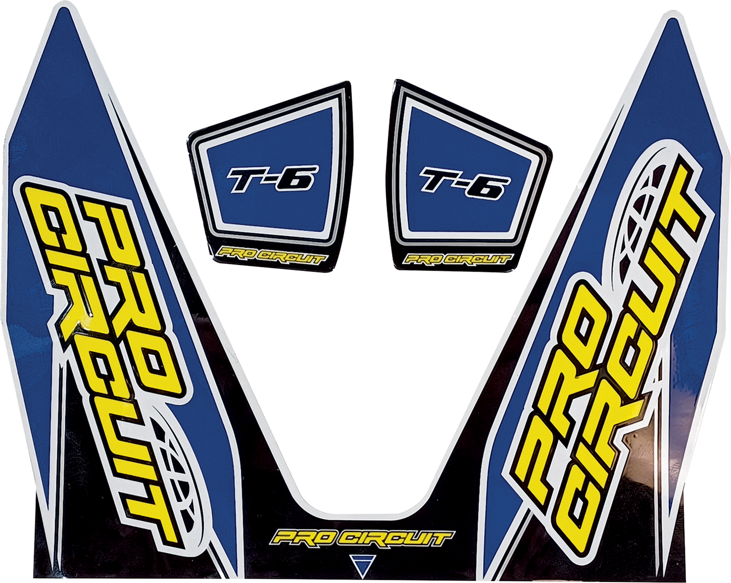 Pro Circuit T-6 Exhaust Decals Dark Blue D22T6-DB