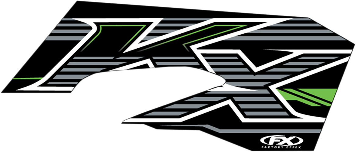 Factory Effex OEM Shroud and Tank Graphics Black Green 22-05132