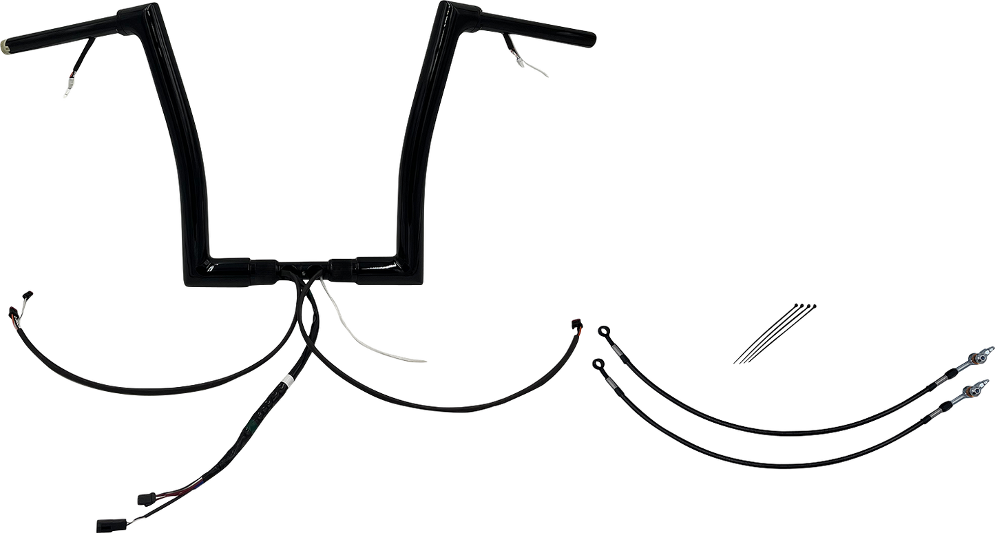 Fat Baggers, Inc. Plug & Play EZ Install 1-1/2" Flat Top Handlebar Kit 601314-B