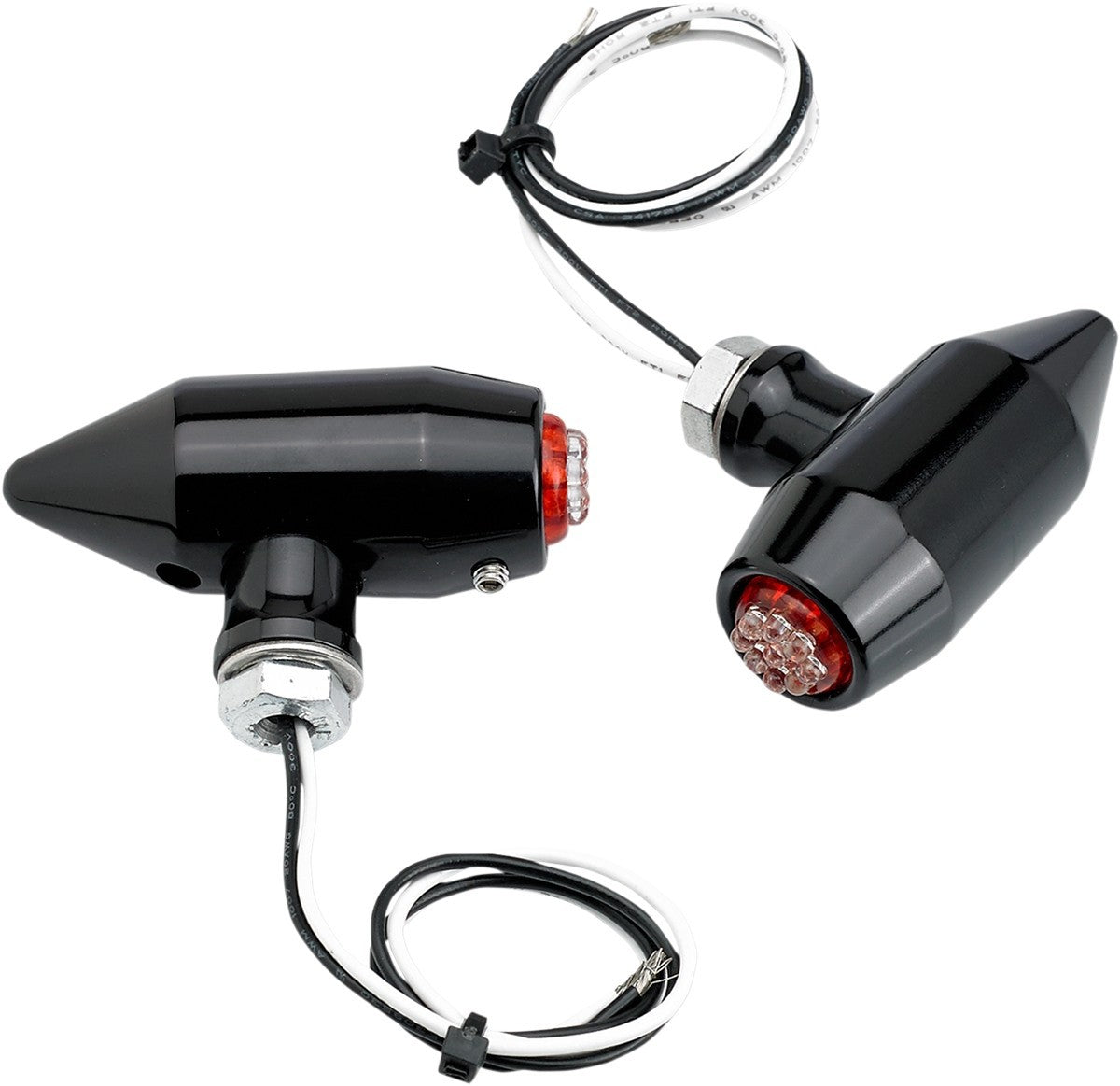 Joker Machine Vega LED Turn Signals/Marker Lights Black - Red LED 05-56-RB