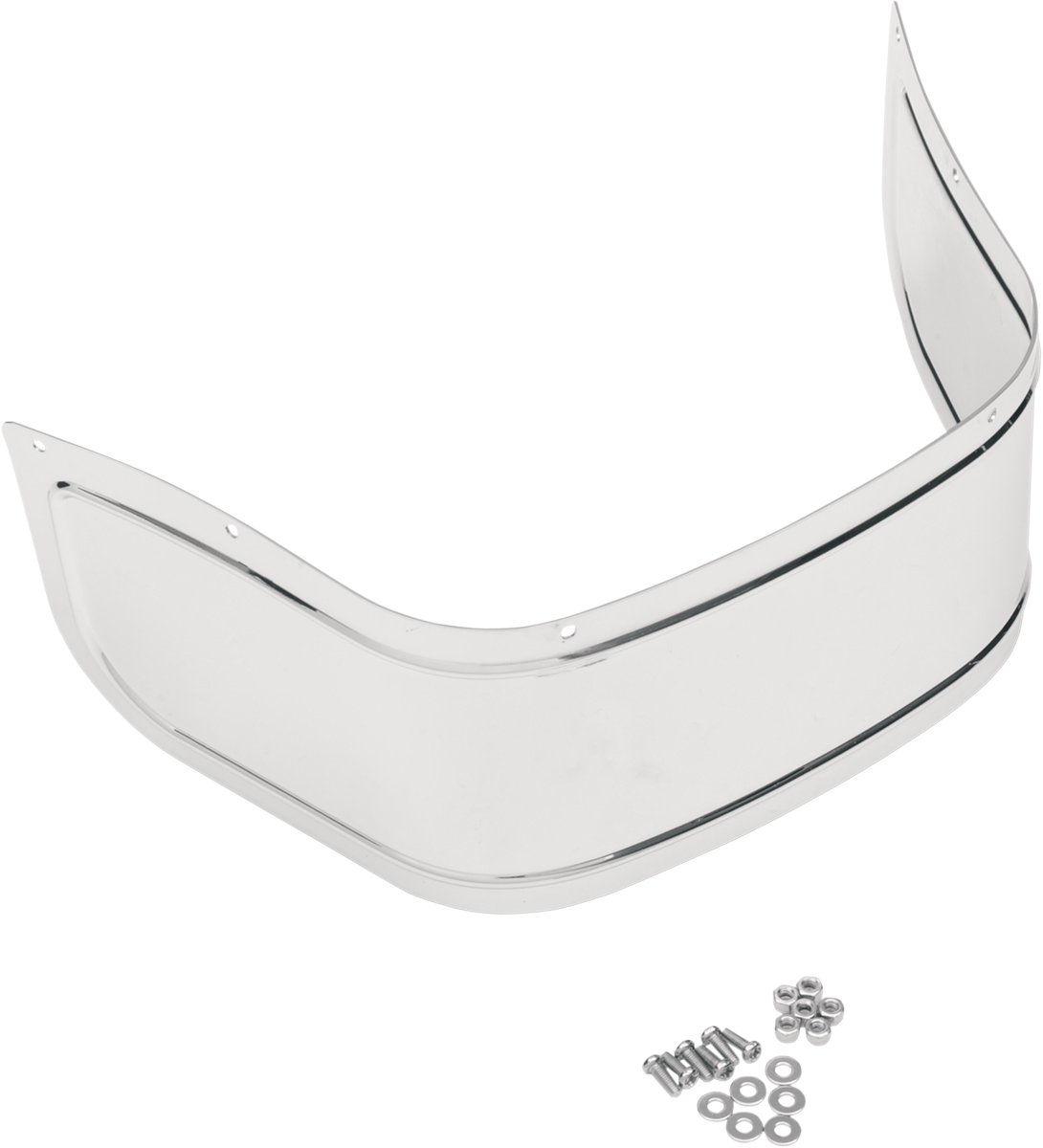 Drag Specialties Chrome Steel Front Fender Skirt Chrome 1405-0117