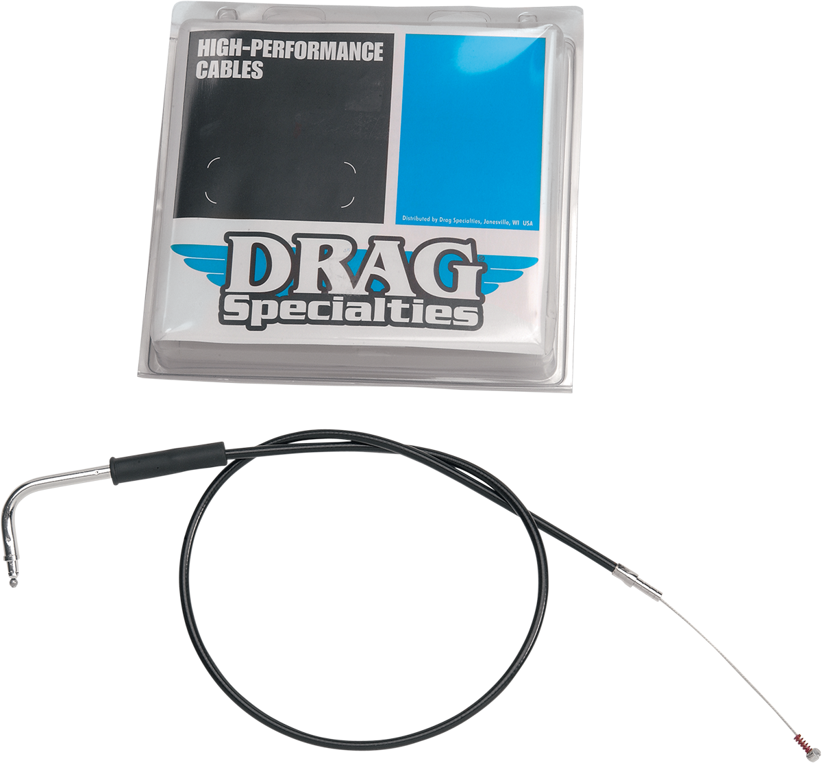Drag Specialties Black Vinyl Idle Cable 44in.