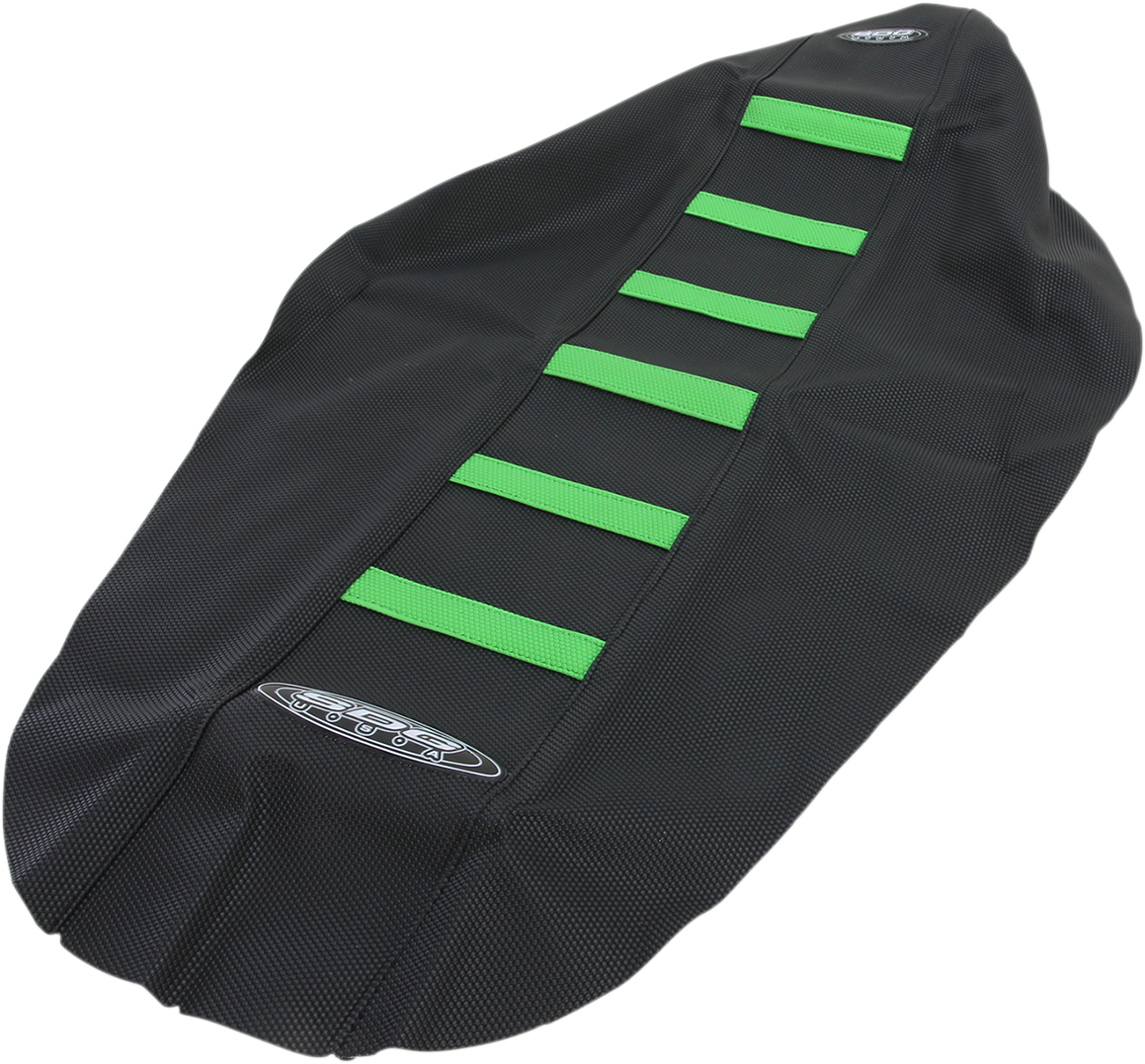 SDG 6-Rib Gripper Seat Covers Green Ribs, Black Top and Sides 95941GK