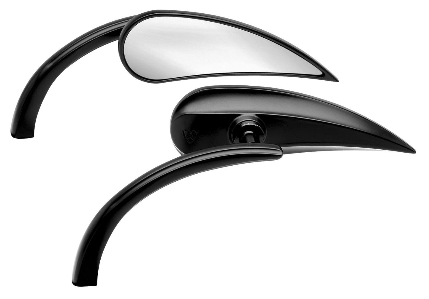 Arlen Ness Micro Mirrors Black RAD II Teardrop, Right 13-401